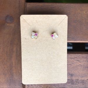 Multicolored gold Stud Earrings